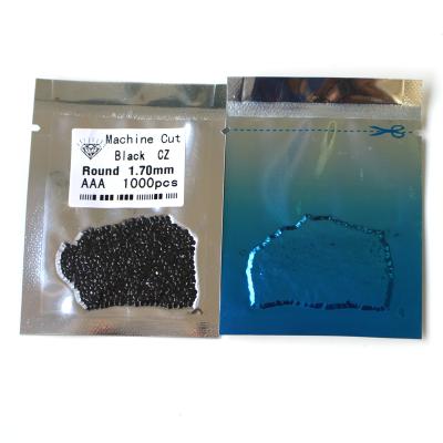 China Spinel Gemstone 1.5mm Black Factory Price Pleochroic / Pleochroism Round Gemstone for sale