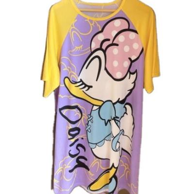 China Summer running quantity fashion QUICK DRY shorts sheath fresh milk silk pajamas women's oversized skirts enlarge to widen lovely cartoon nightgown for sale