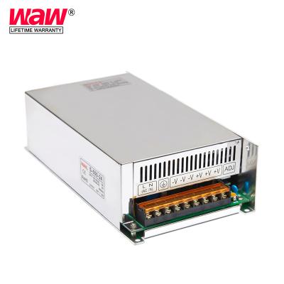 China 220V DC 500W power supply aluminum single output changeover smps to AC 24V for sale