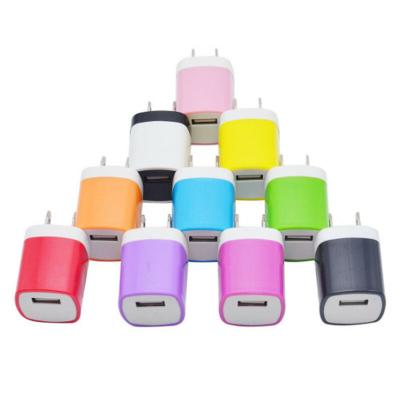 China Factory Price 5V 1A USB Mobile Phone Wall Travel Charger EU USA Socket Universal Cheap Universal Single Left Power Adapter Types Hot Selling for sale