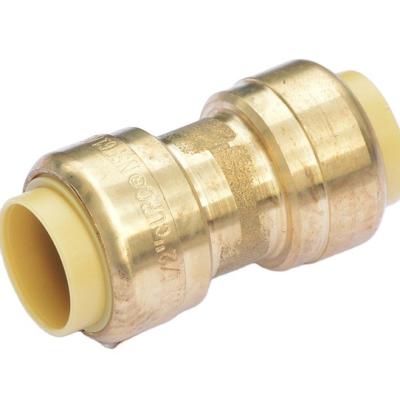 China Lead Free Drinking Water Supply 1/2 Inch Push-Fit Coupling, Push To Connect Brass Pipe Fitting Plumbing Supply for sale