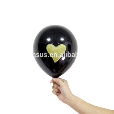 China Toy New Promotional Products Printed Black Latex Balloons For Decoration for sale