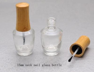 China Non-refillable nail polish bottle YLD1211 with bamboo closure for sale