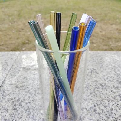 China Hot Selling New Trend Viable Glass Straw Factory 6MM Diameter 2022 Clear Glass Straw For Coffee for sale