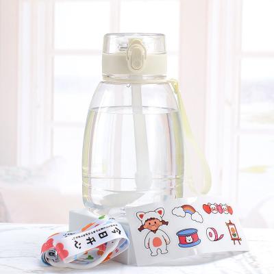 China Sustainable Large Capacity Plastic Reusable Water Bottle With Strap To Carry Sports Cup for sale