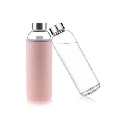 China Viable Multicolor Pink Gold Glass Bottles For Water Drinking Bottle In Alibaba Best Sellers for sale