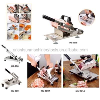 China MS-100/200/300 Stainless Steel Handle Meat Cutter Beef Mutton Sheet Slicing Machine for Home Kitchen and Business Use for sale