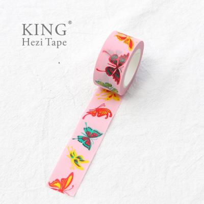 China Butterfly Design Color Decoration Washi Tape Foam Tape Waterproof Washi Tape Custom Printed for sale