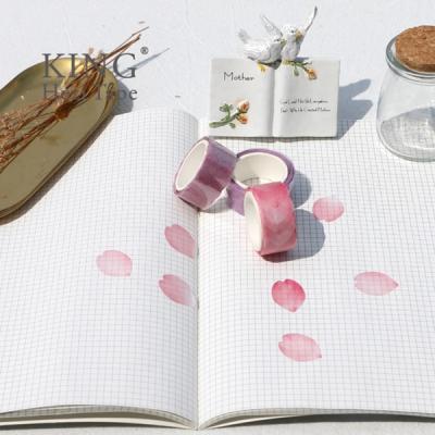 China Custom waterproof flower petal pattern printed washi sticker paper adhesive washi tape sheets for decoration for sale