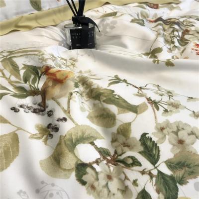 China 300TC/400 TC 60s 80s disposable silky soft lenzing printed tencel bedding set for sale