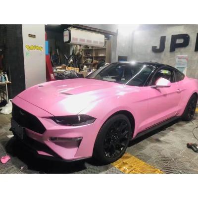 China Body Stickers Accent Candy Colored Luminous Car Changed Full Body Wrapping Blue Metallic Gloss Vinyl Wrap for sale