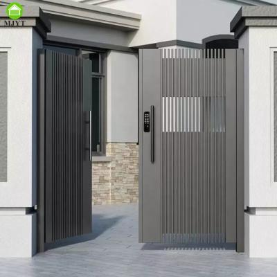 China Modern Electric Double Swing Gate Aluminum Villa Double Automatic Folding Main Gate for sale