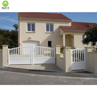 China Modern customized decorative courtyard entrance aluminum fence gate driveway swing gate for sale