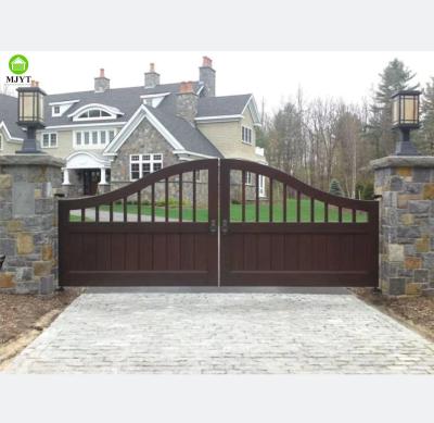 China Modern Electric remote control aluminium garden gates driveway main gate manor Double Swing Gate for sale