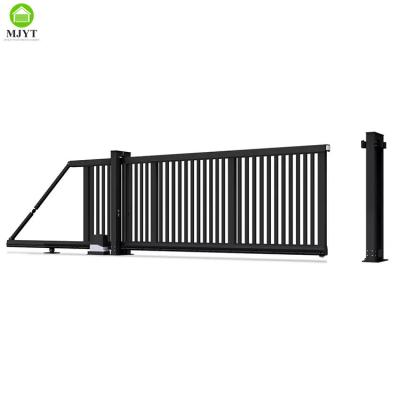 China Easily Assembled MJYT Heavy Duty House Aluminum Main Gate Colour Design Electric Gate Motor for Sliding Gate Solar Powered for sale