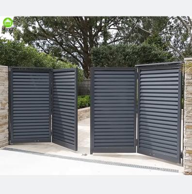 China Easily Assembled Aluminum Privacy Estate Gates Automatic Electric Driveway Gates bifolding Gate for sale