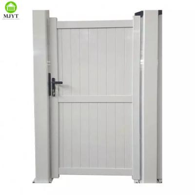 China Easily Assembled Custom Modern Walkway Gate Aluminum Single Swing Gate Electric Pedestrian Passageway Grille Gate Garden architecture for sale