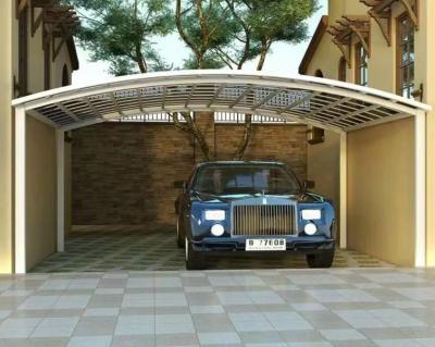 China Sryle High Quality Exterior Aluminum Polycarbonate M Shape Carport Shelter For House Garage for sale