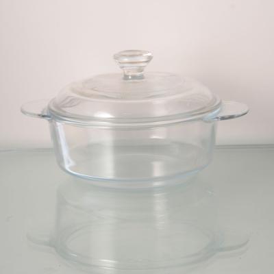 China ASC1203-High Borosilicate Glass Sustainable Casserole With Lid Pyrex Glass Round Casserole With High Quality for sale