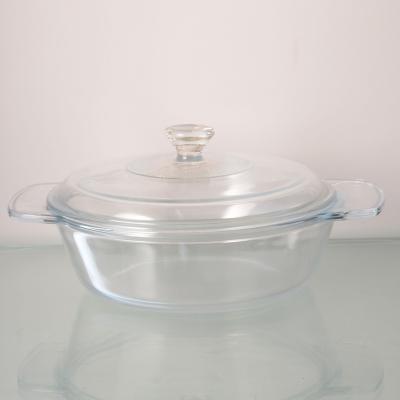 China ASC1202_With Sustainable Borosilicate Glass 1700ml Glass Cover Machine Pressed Casserole In Low Price for sale