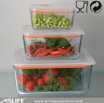 China ASS1159_196*143*81mm Heatable Favorable Prices Borosil Glass Material Made Food Boxes! Set Of 4 Glass Food Lunch Storage Container 1000ml for sale