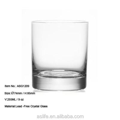 China Europe ASG1209 Lead Free Crystal Glassware Whiskey Serving High Quality Funny Whiskey Thick Bottom Glass for sale