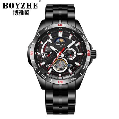 China Auto Date OEM Customized Skeleton Quartz Watch Custom Logo Quartz Wristwatch Automatic Mechanical Watches for sale