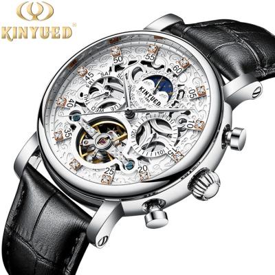 China Customized Logo Mechanical Luxury Men Watch Wristwatches by Alibaba Auto Date KINYUED Reloj Online Shopping for sale