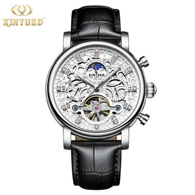 China Auto Date KINYUED Reloj Dropshipping Customized Logo Stainless Steel Luxury Men's Watch Wristwatches for sale