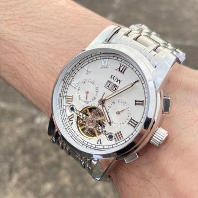 China Auto date SUW style new dropshipping Tourbillon luxury movement watch automatic mechanical watches for sale