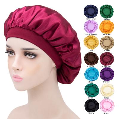 China Character hot selling own brand product wholesale price low moq sleep women satin hair hoods for sale