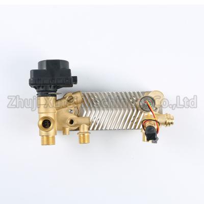 China For XT-SLBH01 Gas Boiler Dual Function Hydraulic Block With Exhaust Valve Combi Boiler Heat Exchanger for sale