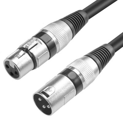 China Camera 3 Pin DMX Lighting XLR Balanced Male To Female Microphone Gun Cable for sale