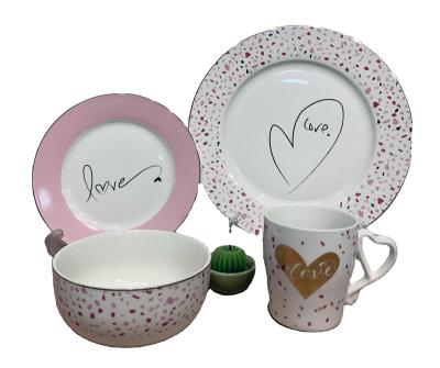 China Sustainable Ceramic Dinnerware Ceramic Coffee Mug For Valentine's Day Gifts for sale