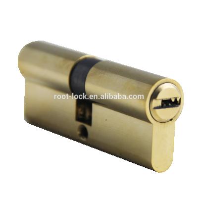 China Hot sale brass/zinc/aluminum /iron double-opened lock cylinder with gold color for sale