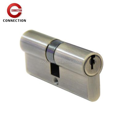 China Key Cylinder Euro Safe Lock Cylinder Round Door Locks Solid Brass Cylinder for sale