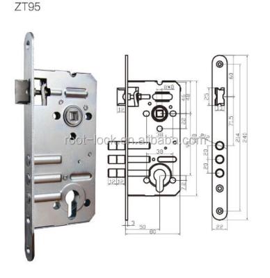 China Hot Sale Security Door Lock Sliding Door Lock Sliding Mortise Lock In Poland Market for sale