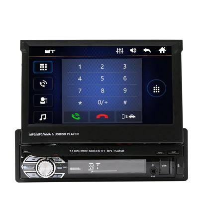 China GPS 1 Din 7 Inch Touch Screen Mirror Link Car MP5 Radio VCR BT FM Receiver Support Retractable Rear View Function for sale