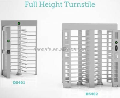 China 304 stainless steel DaoSafe access control turnstile price full height turnstile ZK fingerprint RFID solution integrated revolving door for sale