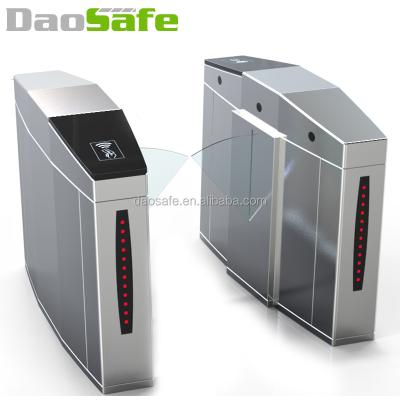 China 304 Stainless Steel Swipe Card Reader Receive Machine Access Control Flap Turnstile Gate for sale