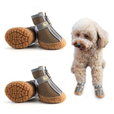 China Stocked Sport Dog Shoes Pets Outdoor Boots For Small Medium Dogs Non Slip Breathable Puppy Sneakers Boots Knocks Out Clothes For Pet for sale