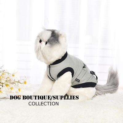 China Stocked Pet Clothes Cat Clothes Casual Coats Dog Hot Biped Cotton Padded Clothes Pet Clothing for sale