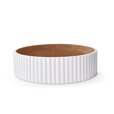 China Stored High Density Corrugated Pet Cat Scratcher Round Dispensing Newspapers Large and Medium Cat Litter Cup Shaped Cat Scratcher for sale