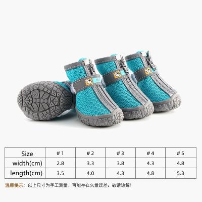 China Stored Breathable Non-slip Wear-resistant Dog Shoes Fashion New Pet Shoes Middle And Small Pet Boots for sale