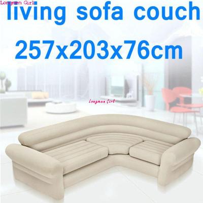 China Double Large Foldable Corner Sofa Lazy Inflatable Sofa Bed Living Room Furniture Folding Sink Multifunctional Outdoor Garden Sofa for sale