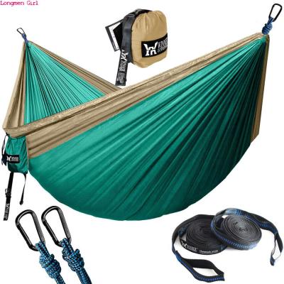 China Camping Hammock Double Person Hammock Sleeping Chair Travel Furniture Parachute Hanging Hammocks Modern Portable Nylon Garden Survival for sale