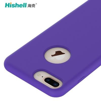 China Hot selling new liquid silicone silicone cell phone case purple for phone8plus/7plus/6plus for sale