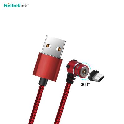 China Multiple Colors Micro USB Cable Charger 90 Degree, Braided Magnetic Charging Cable, Magnetic Cable Micro USB Type C for sale