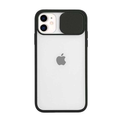 China High New Non-slip Soft Clear Camera Lens Slide PC Silicone Protective Phone Case For iphone 12 for sale