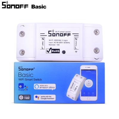 China ITEAD Sonoff WiFi Smart Switch Base Wireless Home Automation Relay Module Domotica DIY Wireless Remote Controller Works with Nest Alexa for sale